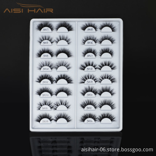 Wholesale 100% Real Mink Fur Mink Eyelashes Vendor 3D 5D Mink 25 mm False Lashes With Customized Packaging